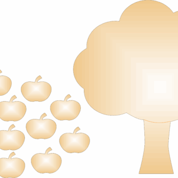 200mm tree with 13 apples and heart