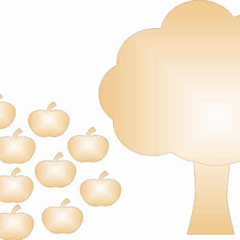 200mm tree with 13 apples and heart