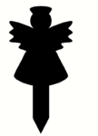 angel stake acrylic shape