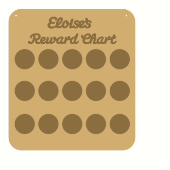 3mm MDF Personalised Circle Reward chart