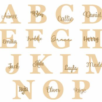 letters with names