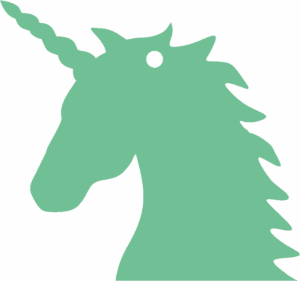 unicorn head keyring with hole