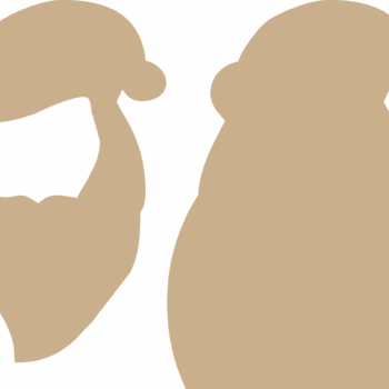 2 piece santa shape