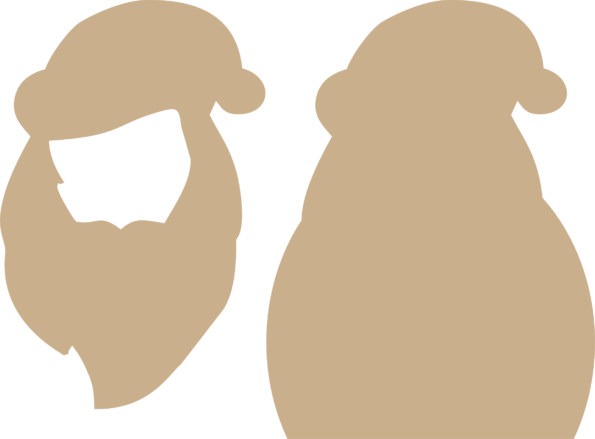 2 piece santa shape
