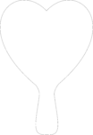 acrylic heart paddle
