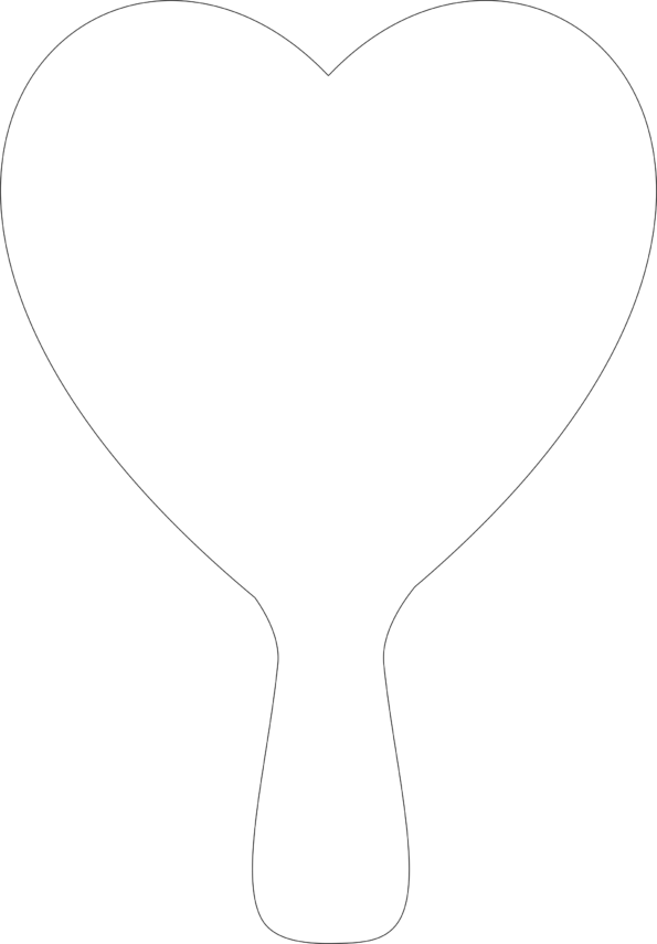 acrylic heart paddle