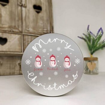 snowman tin