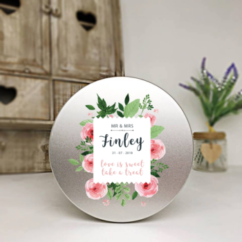 Personalised Printed Silver Tin - Wedding