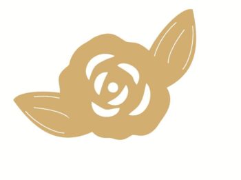3mm MDF Flower and Leaf Style 2 (pack of 5)