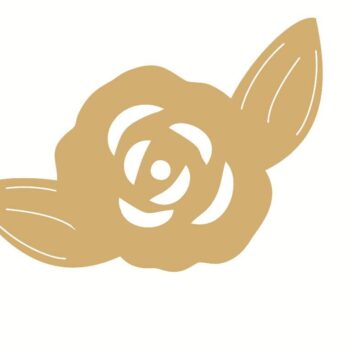 3mm MDF Flower and Leaf Style 2 (pack of 5)