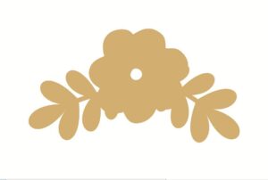 3mm MDF Flower and Leaf Style 3 (pack of 5)