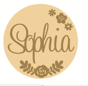 Circle Name and Flower Plaque