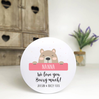 Personalised Printed White Tin - We Love You Beary Much