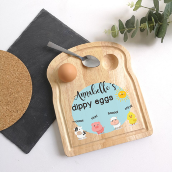 Printed TOAST SHAPED Breakfast Board - Farm Animals