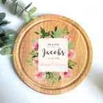 Personalised Round Cake Board - Wedding