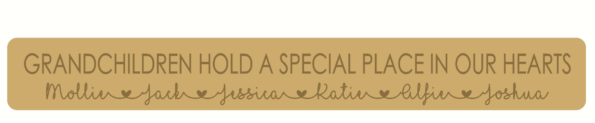 18mm mdf or 19mm OAK VENEER Engraved Grandchildren Hold A Special Place In Our Hearts sign (Style 1)
