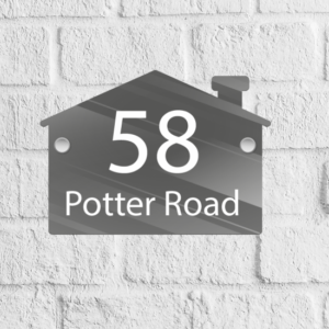 Larger House Acrylic Door Number Blank with stand offs