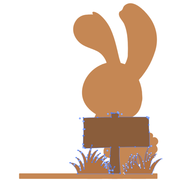 4mm OAK VENEER Bunny Scene