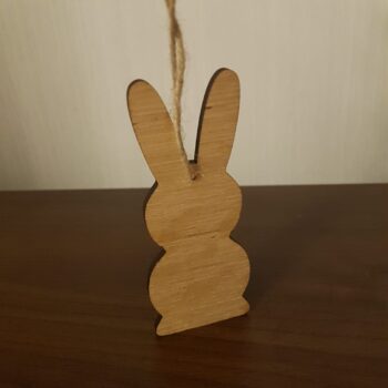 4mm 10cm OAK Hanging Bunny (Pack of 5)