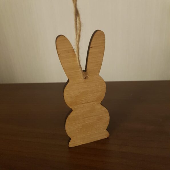 4mm 10cm OAK Hanging Bunny (Pack of 5)
