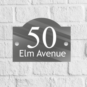 3mm Clear Top Hump Acrylic Door Number Blank (Single Piece Only)