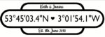 4mm Large 3 Row Coordinates Sign (hanging version)(railway Sign)
