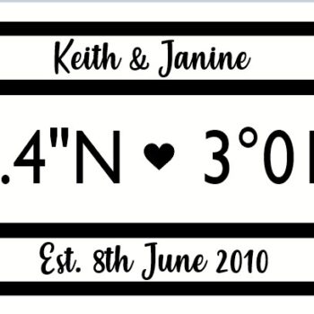 4mm Large 3 Row Coordinates Sign (hanging version)(railway Sign)