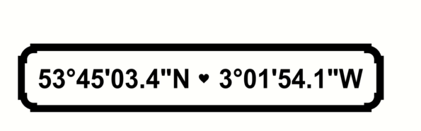 coordinates street sign 18mm