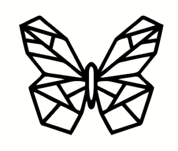 3mm mdf Geometric Butterfly