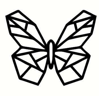 3mm mdf Geometric Butterfly