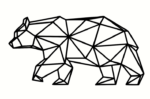 3mm mdf Geometric Polar Bear