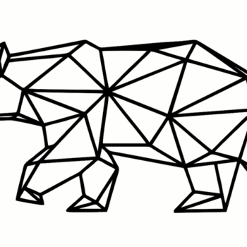 3mm mdf Geometric Polar Bear