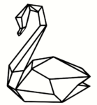 3mm mdf Geometric Swan