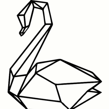 3mm mdf Geometric Swan