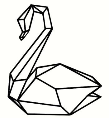 3mm mdf Geometric Swan