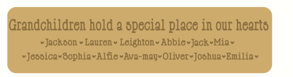grandchildren plaque 2 row