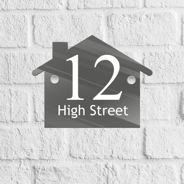 House Acrylic Door Number Blank with stand offs