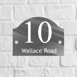 Curvy Hump Top Acrylic Door Number Blank with stand offs