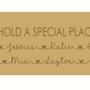 i love glitter 2 row plaque