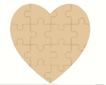 3mm MDF Jigsaw Heart