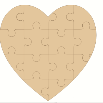 3mm MDF Jigsaw Heart