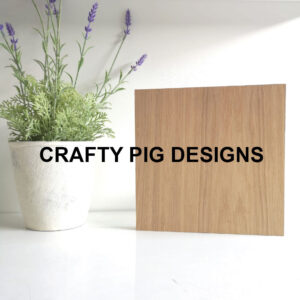 19mm Freestanding Oak Veneer Size 5 Plaque ( 21cm x 21cm)