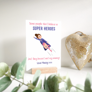 Personalised Printed A5 Acrylic Plaque - Superhero
