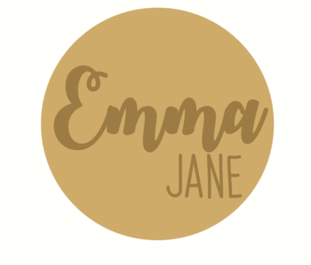 4mm OAK VENEER Circle Name with 2 Names (OAK back and 3mm MDF letters)