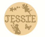 3mm mdf Layered Circle with name and Fairies
