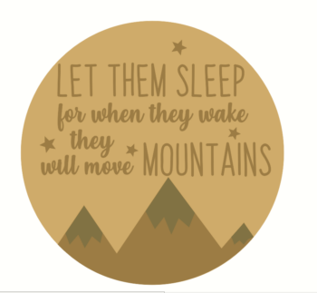 3mm mdf Layered Circle - Let Them Sleep For When They Wake