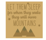 3mm mdf Layered Square – Let Them Sleep For When They Wake