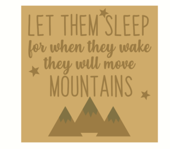 3mm mdf Layered Square - Let Them Sleep For When They Wake