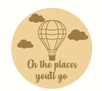 3mm mdf Layered Circle - Oh The Places You'll Go