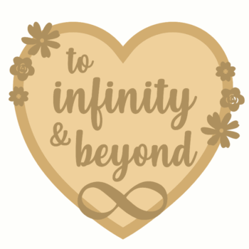 3mm mdf Layered Heart - To Infinity And Beyond